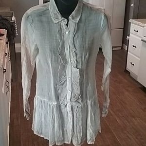 SACRED THREADS sheer tunic size S (says free sz)